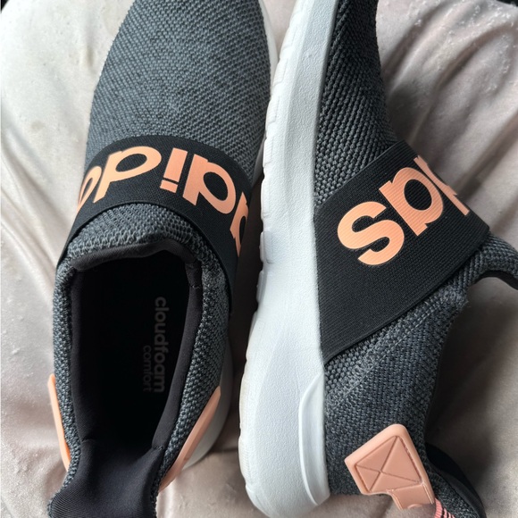 Adidas Womens Gray and Pink Slip-On Shoes 7.5 - Picture 1 of 6